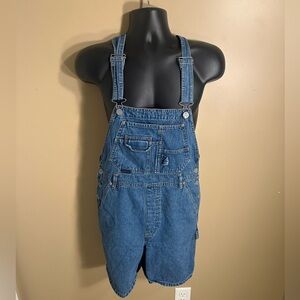 Squeeze Blue Denim Short Overalls